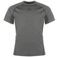Under Armour Мъжка Тениска Heatgear Core T Shirt Mens Grey Мъжки долни дрехи