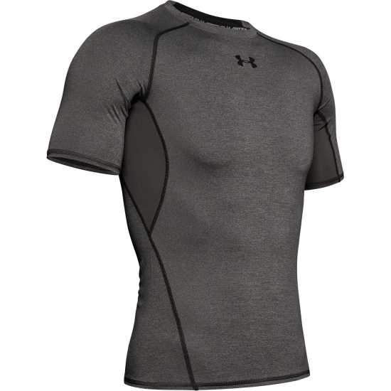 Under Armour Мъжка Тениска Heatgear Core T Shirt Mens Carbon Heather Мъжки ризи
