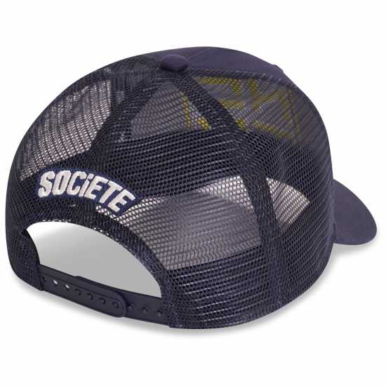 Мъжка Шапка Societe Noir Box Trucker Hat Mens Морско синьо/Жълто Шапки с козирка