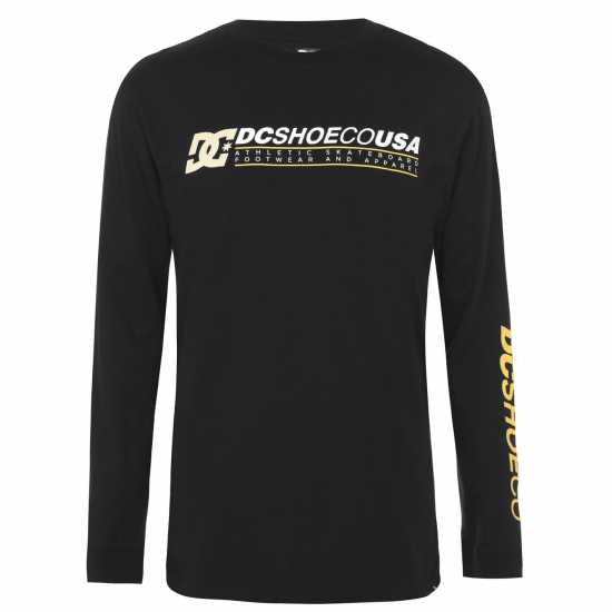 Dc Тениска Longer Logo T Shirt Black Мъжки ризи