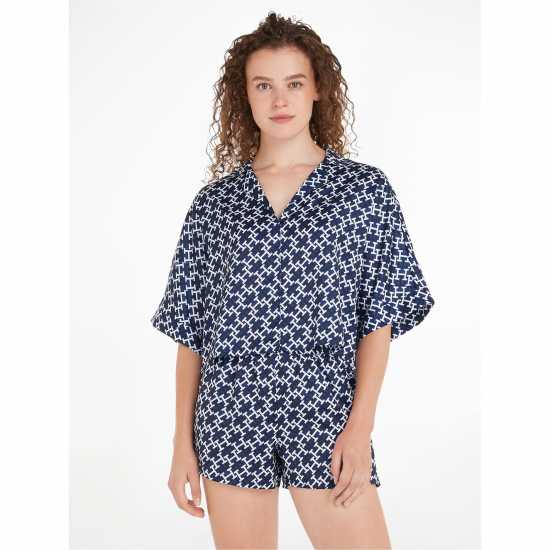 Tommy Hilfiger Monogram Short Satin Pyjama Set  Дамски пижами