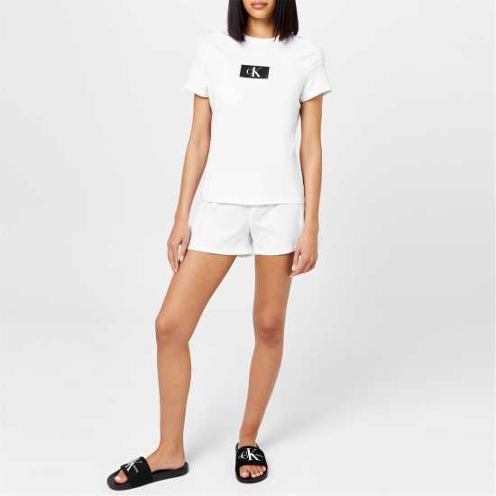 Calvin Klein Crew Neck White Дамски пижами