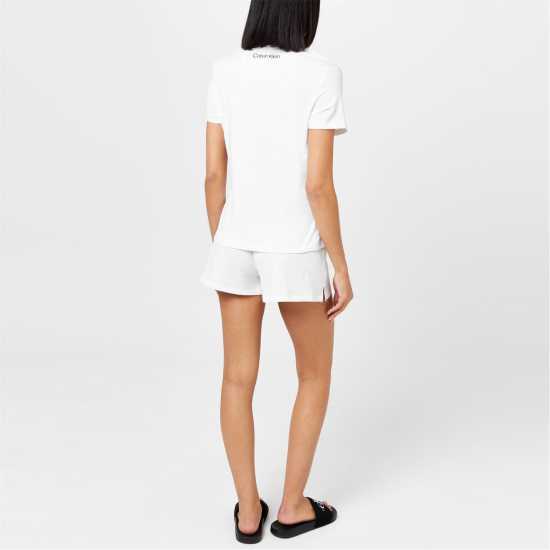 Calvin Klein Crew Neck White Дамски пижами