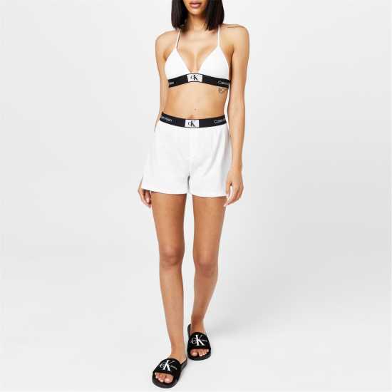 Calvin Klein Lounge Shorts White Дамски пижами