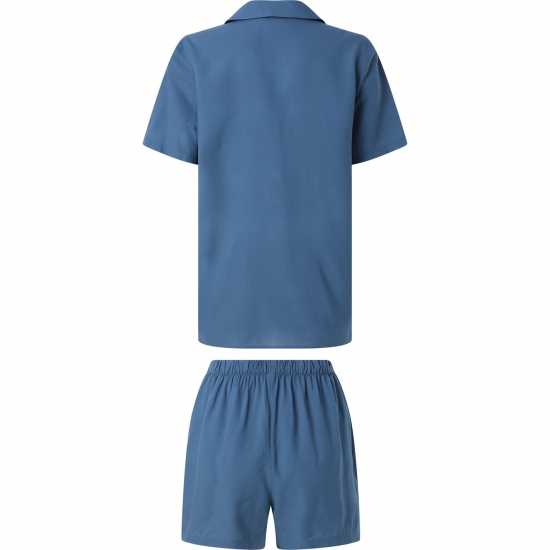 Calvin Klein Short Sleeve Pyjama Set Midnight - Дамски пижами