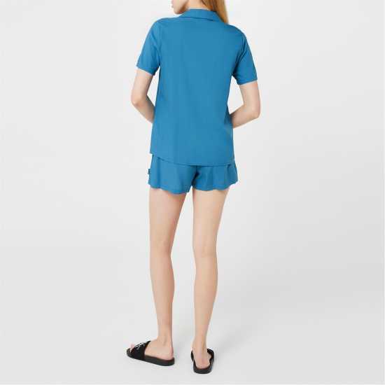Calvin Klein Short Sleeve Pyjama Set Midnight - Дамски пижами