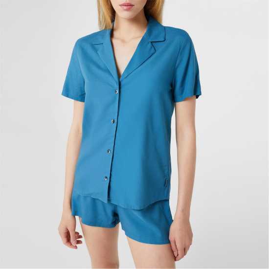 Calvin Klein Short Sleeve Pyjama Set Midnight Дамски пижами