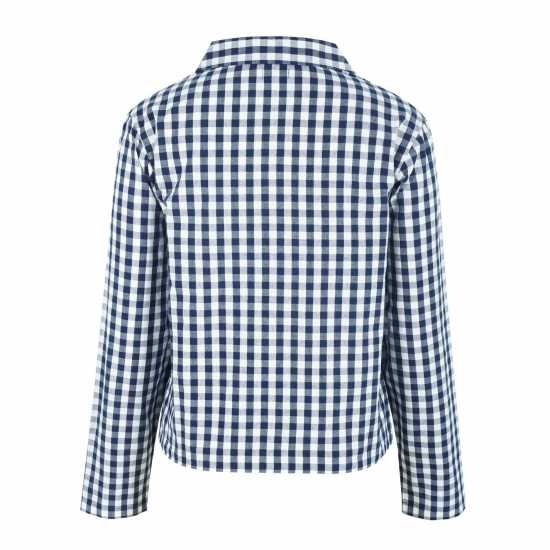 Linea Boxy Relaxed Fit Long Sleeve Pyjama Top Морско синьо/Бяло Linea Boxy Relaxed Fit Long Sleeve Pyjama Top Морско синьо/Бяло