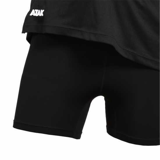 Atak Sports Camogie Compression Skort Junior Черно Детски основен слой дрехи