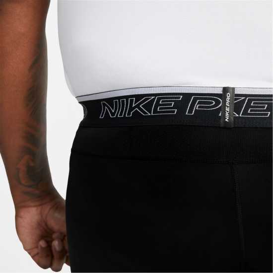 Nike Мъжки Клин Pro Dri-Fit Three Quartertights Mens Black/White Мъжки долни дрехи
