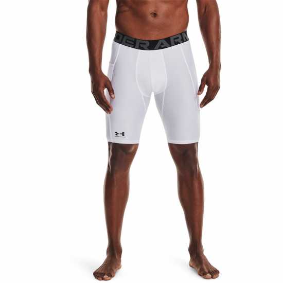 Under Armour Мъжки Шорти Heatgear® Pocket Long Shorts Mens White - Мъжки долни дрехи