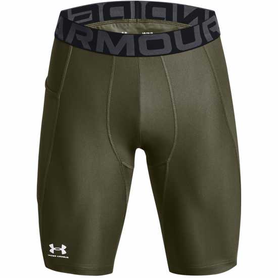 Under Armour Мъжки Шорти Heatgear® Pocket Long Shorts Mens Marine OD Green Мъжки долни дрехи
