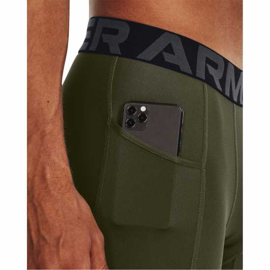 Under Armour Мъжки Шорти Heatgear® Pocket Long Shorts Mens Морско ОД Зелено Мъжки долни дрехи