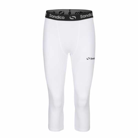 Sondico Мъжки Клин Основен Слой Core Three Quarter Base Layer Tights Mens Бяло Мъжки долни дрехи