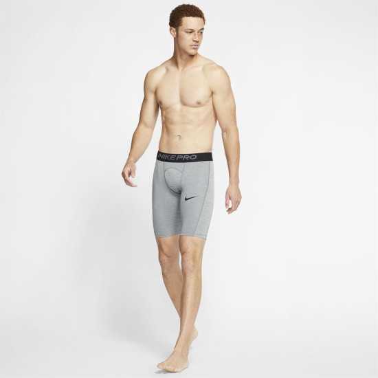 Nike Мъжки Клин Първи Слой Pro Core 9 Base Layer Shorts Mens Grey Мъжки долни дрехи