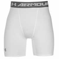 Under Armour Мъжки Шорти Heatgear Core 6 Inch Shorts Mens White Мъжки долни дрехи