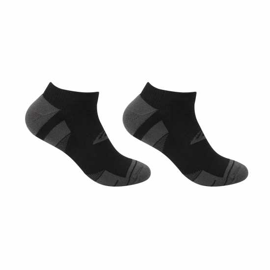 Мъжки Чорапи Втора Кожа 2Бр. Everlast Mens Cushioned Invisible Socks 2Pk Черно Мъжки чорапи