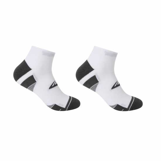 Ниски Чорапи Everlast Mens Cushioned Quarter Socks 2Pk Бяло Мъжки чорапи
