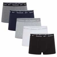 Reebok Mens 5 Pack Trunks  