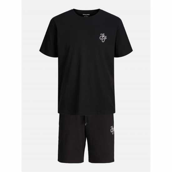 Jack And Jones Jj T-Shirt And Short Set Mens Черно 