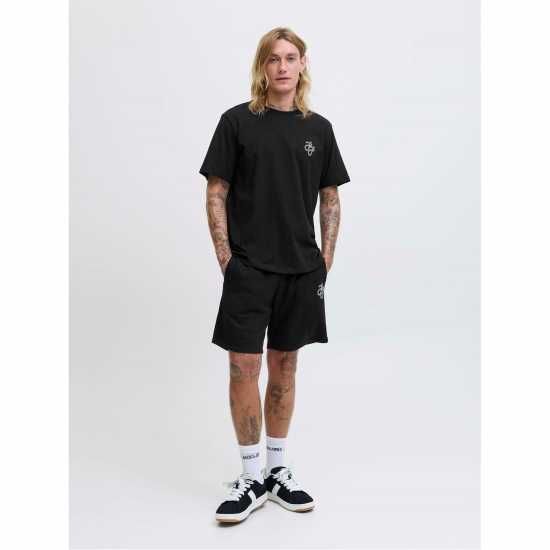 Jack And Jones Jj T-Shirt And Short Set Mens Черно 