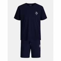 Jack And Jones Jj T-Shirt And Short Set Mens Нави блейзър 