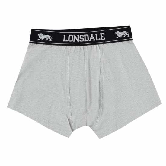 Lonsdale Trunk Shorts 2 Pack Boys Сиво Lonsdale Trunk Shorts 2 Pack Boys Сиво