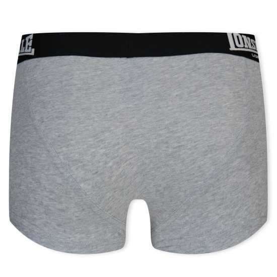 Lonsdale Момчешки Къси Гащи 2 Pack Trunk Shorts Junior Boys Сиво Детско бельо