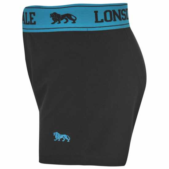 Lonsdale Trunk Shorts 2 Pack Boys Черно/Ярко синьо Lonsdale Trunk Shorts 2 Pack Boys Черно/Ярко синьо