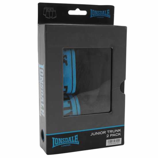 Lonsdale Trunk Shorts 2 Pack Boys Черно/Ярко синьо Lonsdale Trunk Shorts 2 Pack Boys Черно/Ярко синьо