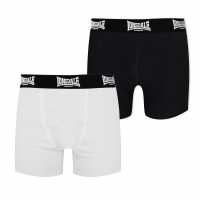 Lonsdale Момчешки Къси Гащи 2 Pack Trunk Shorts Junior Boys White/Black Детско бельо
