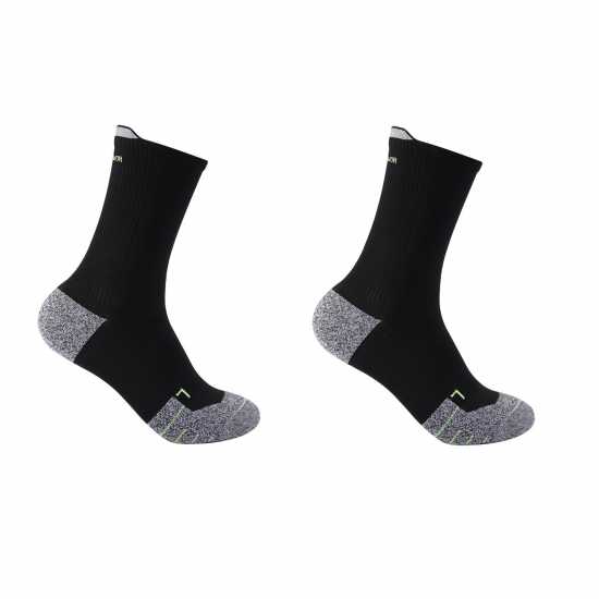 Karrimor Мъжки Чорапи За Бягане Crew Run Socks Mens Черно/Флуо Мъжки чорапи