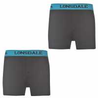 Lonsdale Детски Боксерки 2Бр. В Опаковка 2 Pack Boxers Junior Black/Brt Blue Детско бельо