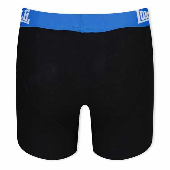 Lonsdale Боксерки Детски 2 Pack Boxer Shorts Junior Черно/Ярко синьо Lonsdale Боксерки Детски 2 Pack Boxer Shorts Junior Черно/Ярко синьо
