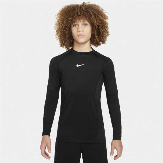 Nike Pro Big Kids' (Boys') Dri-Fit Long-Sleeve Top  
