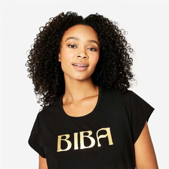 Biba Soft Cotton T-Shirt Black Дамски пижами