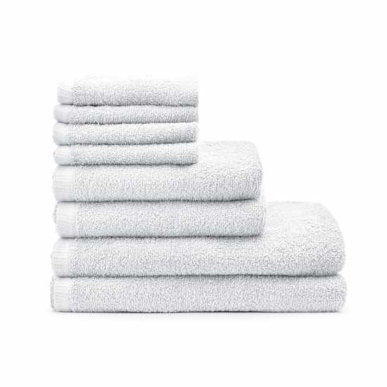 Catherine Lansfield Dry Cotton 8 Piece Towel Set Бяло Хавлиени кърпи
