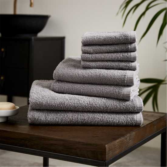 Хавлиени кърпи Catherine Lansfield Dry Cotton 8 Piece Towel Set Сиво Catherine Lansfield Dry Cotton 8 Piece Towel Set Сиво Хавлиени кърпи