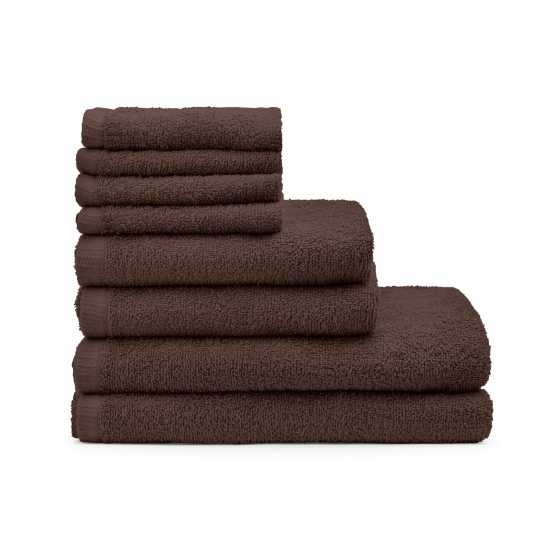 Catherine Lansfield Dry Cotton 8 Piece Towel Set Шоколад Хавлиени кърпи