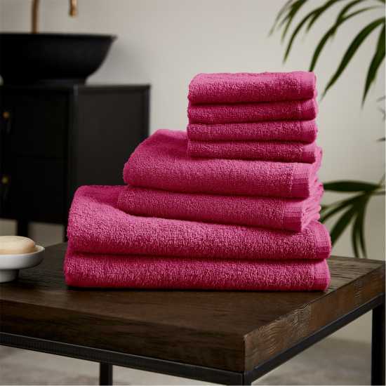 Хавлиени кърпи Catherine Lansfield Dry Cotton 8 Piece Towel Set Горещо розово Catherine Lansfield Dry Cotton 8 Piece Towel Set Горещо розово Хавлиени кърпи