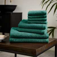 Catherine Lansfield Dry Cotton 8 Piece Towel Set Горско зелено Хавлиени кърпи