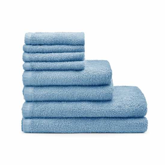 Catherine Lansfield Dry Cotton 8 Piece Towel Set Синьо Хавлиени кърпи