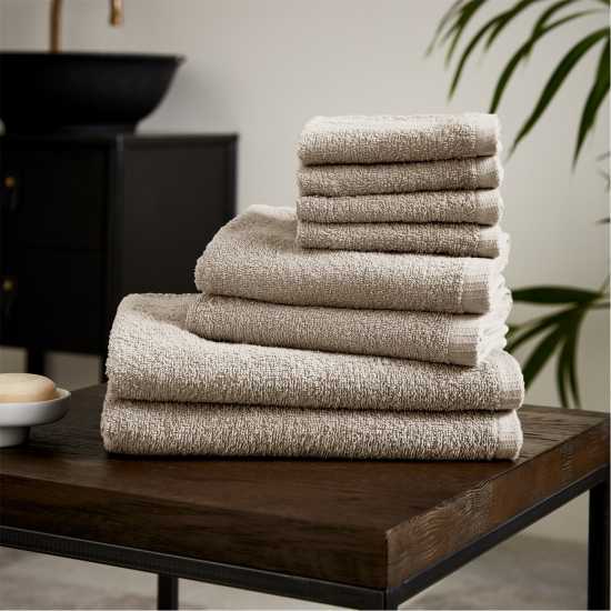 Catherine Lansfield Dry Cotton 8 Piece Towel Set Естествено Хавлиени кърпи