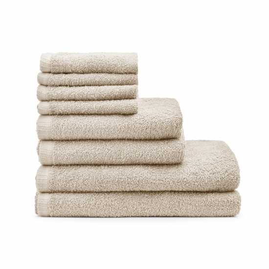 Catherine Lansfield Dry Cotton 8 Piece Towel Set Естествено Хавлиени кърпи