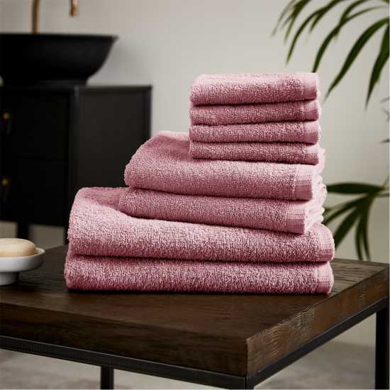 Catherine Lansfield Dry Cotton 8 Piece Towel Set Розово Хавлиени кърпи
