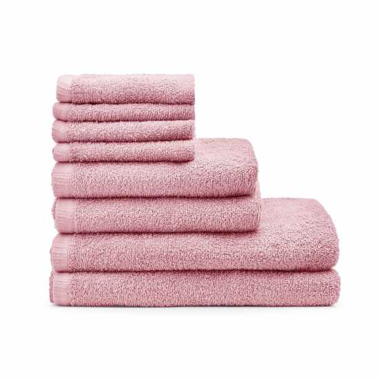 Catherine Lansfield Dry Cotton 8 Piece Towel Set Розово Хавлиени кърпи