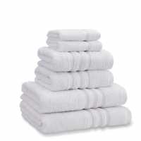 Catherine Lansfield Twist Cotton 6 Piece Towel Bale Set Бяло Хавлиени кърпи