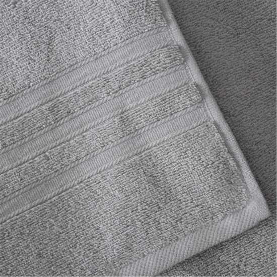 Catherine Lansfield Twist Cotton 6 Piece Towel Bale Set Сребърно сиво Хавлиени кърпи