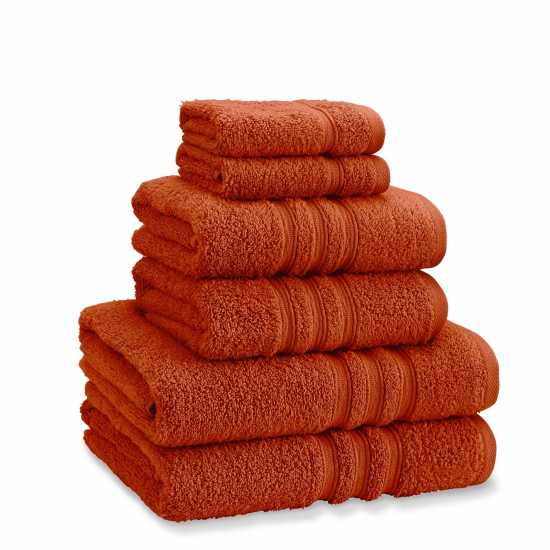 Catherine Lansfield Zero Twist Cotton 6 Piece Towel Bale Set Terracotta 