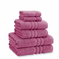 Catherine Lansfield Twist Cotton 6 Piece Towel Bale Set Ягода Хавлиени кърпи